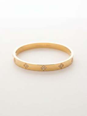 Trendy clover zircon bangle For Women